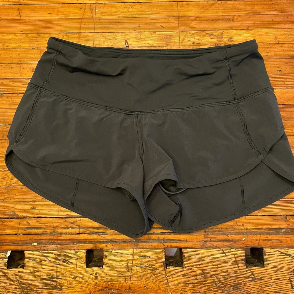 Black lululemon Speed Block It Pocket Shorts